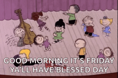 Peanuts Characters Dancing Good Morning GIF