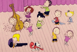 Peanuts Charlie Brown And Friends Dancing And Playing Instuments GIF