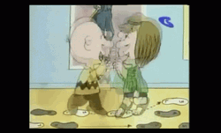 Peanuts Charlie Brown And Lucy Happy Dancing GIF