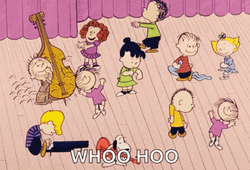 Peanuts Charlie Brown Dancing Party Whoo Hoo GIF