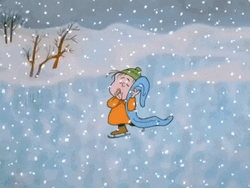 Peanuts Merry Christmas Snoopy Dragging Linus Van Pelt GIF