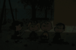 Peanuts Scene Lucy Van Pelt Lecturing His Friends GIF