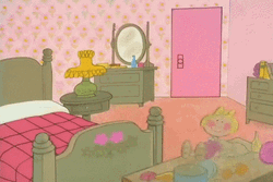 Peanuts Scene Sally Brown And Charlie Brown Going To Sleep GIF