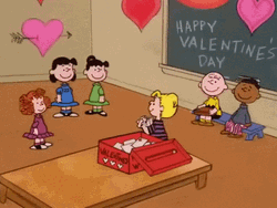 Peanuts Snoopy Valentines Day  Love Letters Giving GIF
