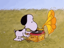 Peanuts Snoopy Valentines Day Playing Music  GIF