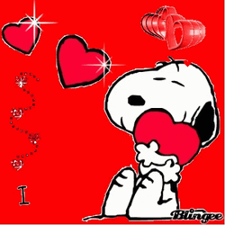 Peanuts Snoopy Valentines Heart Day Greeting