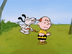 Peanuts Snoppy Valentines Cupid Hit Charlie Brown GIF