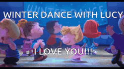 Peanuts Winter Dancing With Lucy GIF