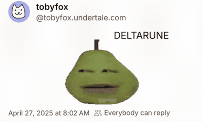Pear With Face Deltarune GIF