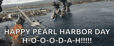 Pearl Harbor Day Is Being Celebrated With An Aerial View Of The Battle GIF