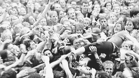 Pearl Jam Eddie Vedder Crowd Surfing GIF