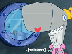 Pearl Krabs From SpongeBob SquarePants Snickering GIF