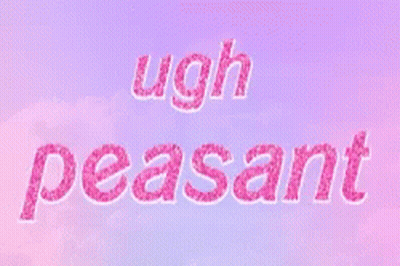 Peasant In Pink Glitter On Purple Background GIF