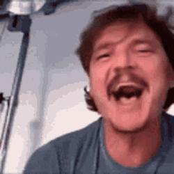 Pedro Pascal Crying Happy GIF