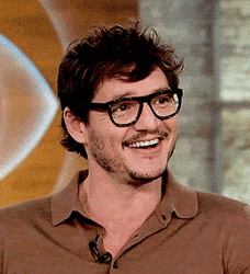 Pedro Pascal Cute Glasses Happy Smiling  GIF