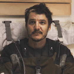 Pedro Pascal Long Stare Concerned Look GIF