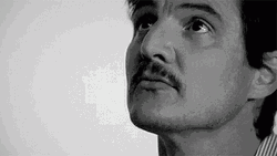 Pedro Pascal Looking Up GIF