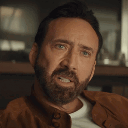 Pedro Pascal Nicolas Cage Suspicious Face React GIF