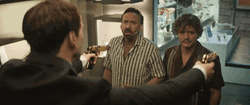 Pedro Pascal Nicolas Cage Two Guns Pointed GIF