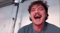 Pedro Pascal Sobbing And Laughing  GIF
