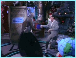 Pee Wee Herman And Grace Jones Dancing GIF