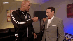 Pee Wee Herman And The Rock Fist Bump GIF