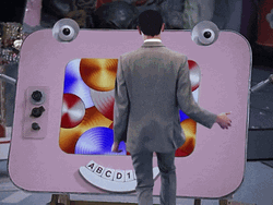 Pee Wee Herman Dance With Retro Background GIF