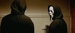 Peeing Ghostfaces GIF