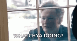 Peeping Tom Conan O'Brien Whatchya Doing GIF