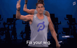 Peloton Cody Rigsby Fix Your Wig GIF