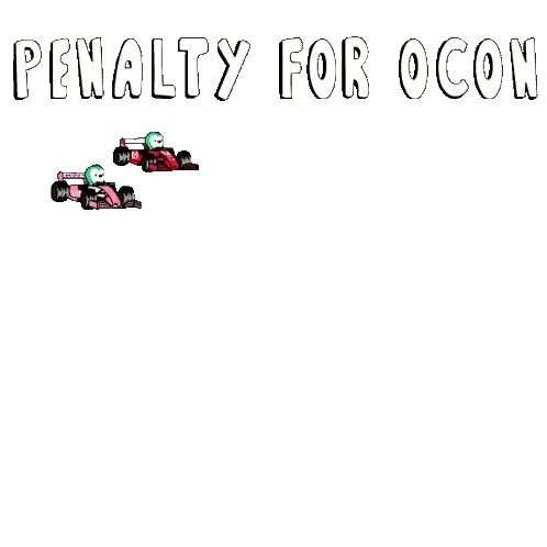 Penalty Sign For Ocon With Skulls Sticker