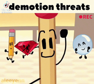Pencil Diamond Ball Saying Demation Threats GIF