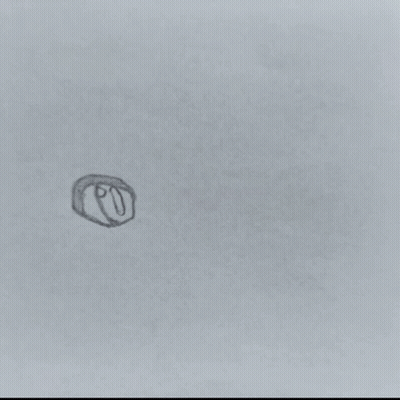 Pencil Drawing Girl Pointing At Camera GIF