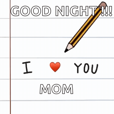 Pencil Drawing I Love You Mom GIF