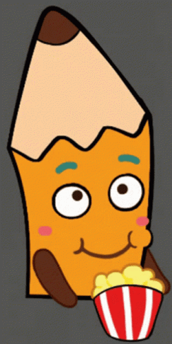 Pencil Eating Popcorn GIF