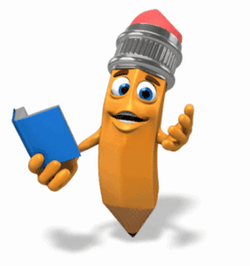 Pencil Reading A Book GIF