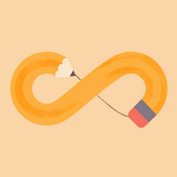 Pencil Spinning Infinity GIF