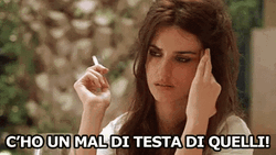 Penelope Cruz Headache Smoking GIF