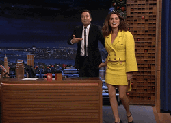 Penelope Cruz Waving Fallon Tonight GIF