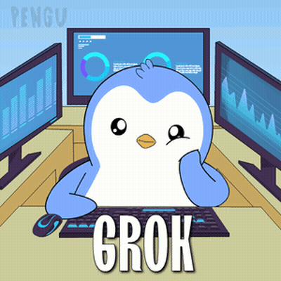 Penguin At Computer Saying Grok GIF