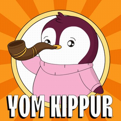 Penguin Blowing Shofar Yom Kippur GIF