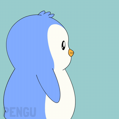 Penguin Blowing Up Shut Up Sign GIF