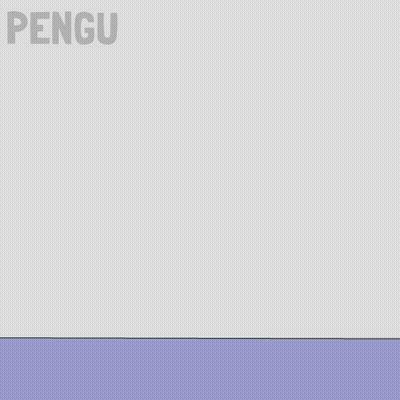 Penguin Breaking Through Wall Saying Pengu GIF
