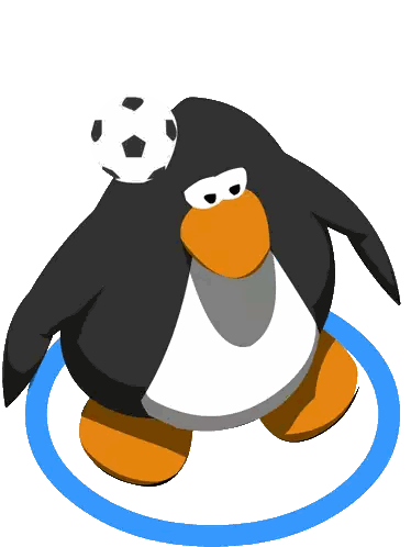 Penguin Carrying Soccer Ball Sticker