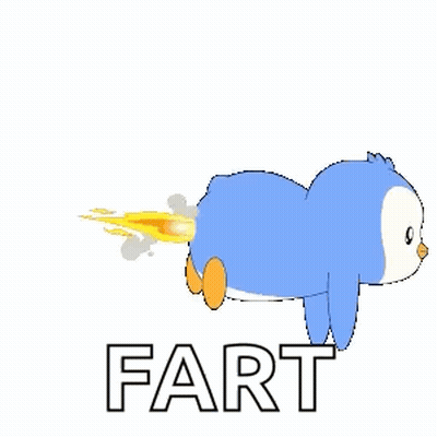Penguin Cartoon Fart Smoke GIF