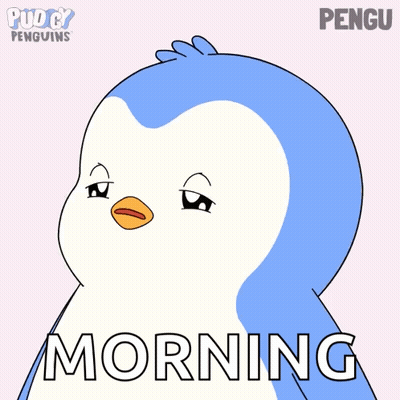 Penguin Cartoon Saying Morning