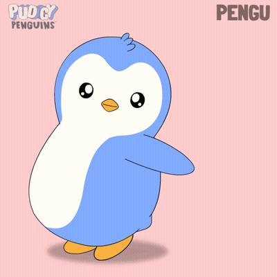 Penguin Cartoon With Pengu Name GIF