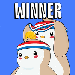 Penguin Champion Medal GIF