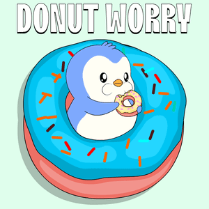 Penguin Eating Donut Donut Worry GIF