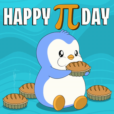 Penguin Eating Pie Happy Pi Day GIF